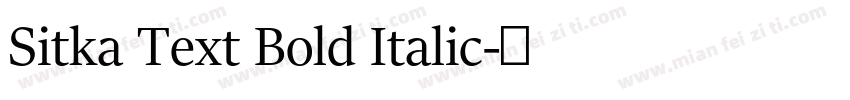 Sitka Text Bold Italic字体转换